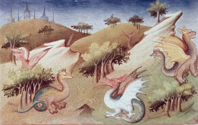 Ms Fr 2810 f.55v, Drachen und andere Bestien, aus 